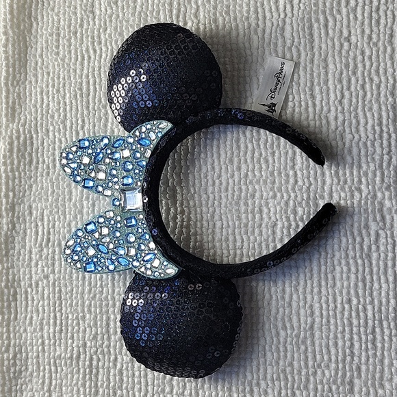 Disney Other - Disney Minnie Mouse Ears 60th Anniversary Edition Blue Dimond Sequence